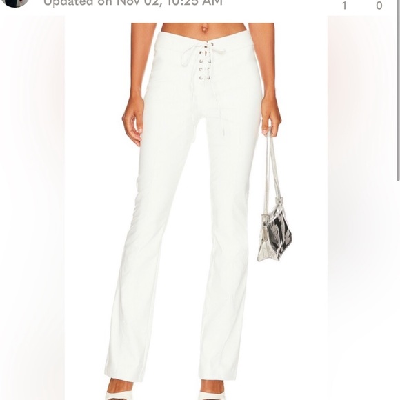 H:ours revolve leather white pants - Picture 4 of 9